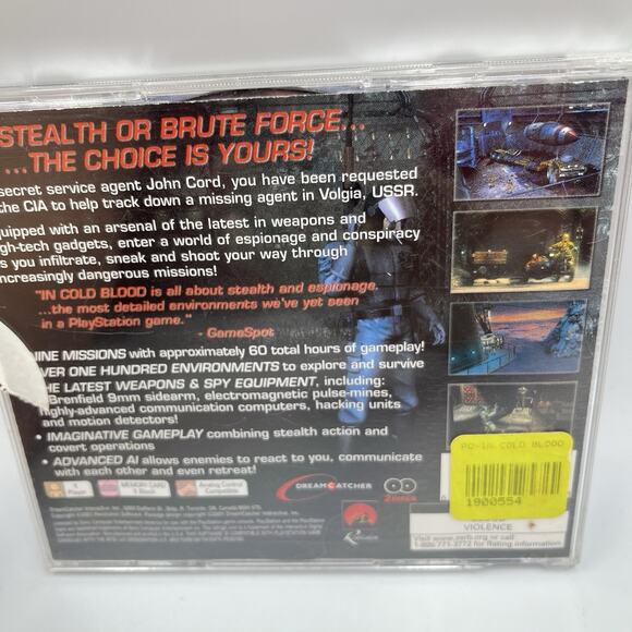 In Cold Blood Sony PlayStation 1 2001 CIB PS1 Rare - Picture 2 of 7